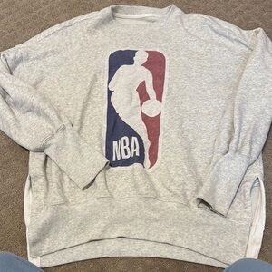Gray NBA Logo Sweatshirt